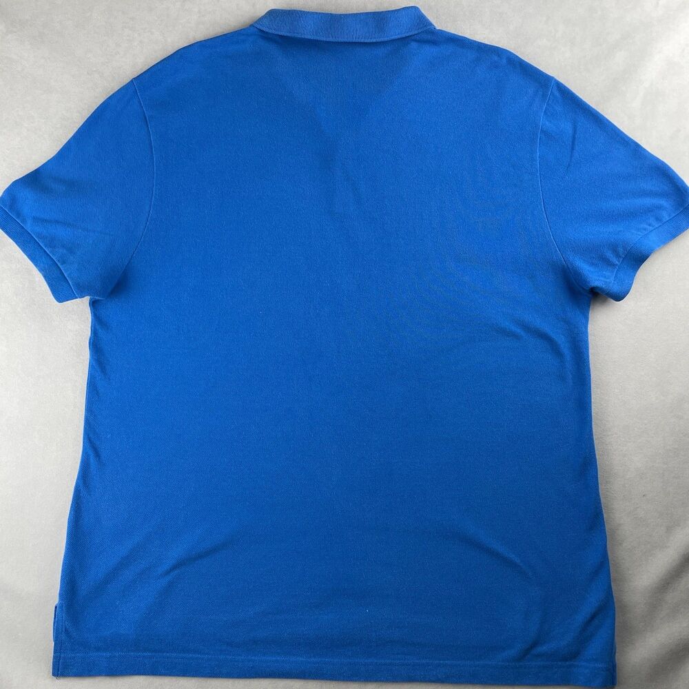 Lacoste Live Polo Shirt Mens Size 9 Blue Classic‎ Croc Logo Casual Preppy Peru - Picture 2 of 8